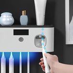 Smart Toothbrush Sterilizer and Dispenser Rack
